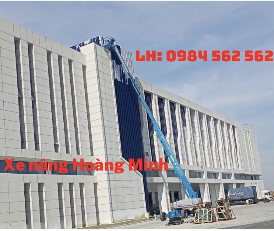 Cho thuê xe nâng người boom lift S120 chiều cao 38m tại Hải Phòng
